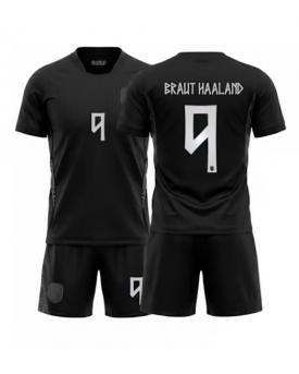 Billige Fotballdrakt Norge Erling Haaland #9 Replika Bortedraktsett Barn VM 2026 Kortermet (med bukser)
